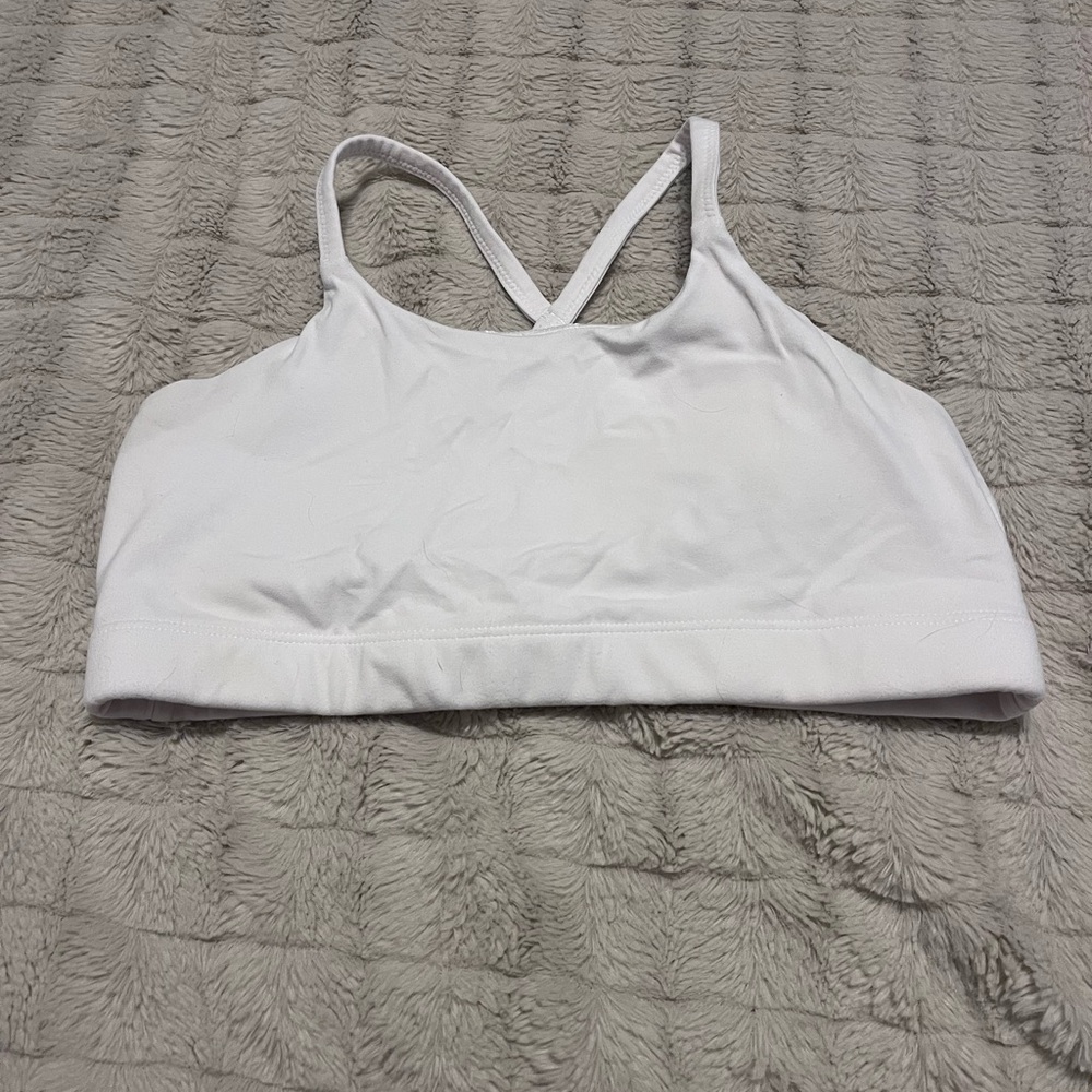 White Women's Sports Bra